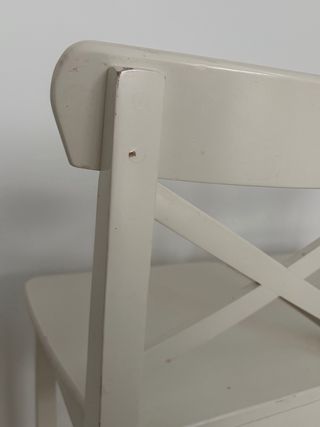 Taburetes Cocina IKEA ROSENTORP Madera Blanco (x2)