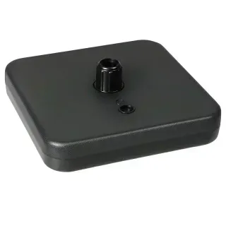 Base para sombrilla negra de plástico