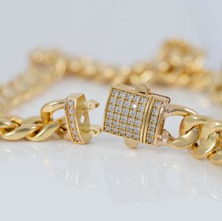 Cadena barbada oro 18k 750 60cm