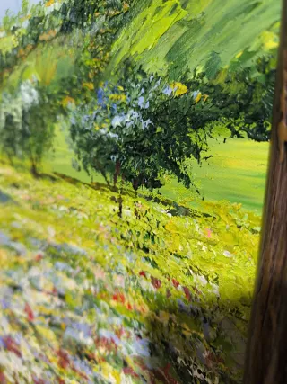 Óleo sobre lienzo con marco de madera