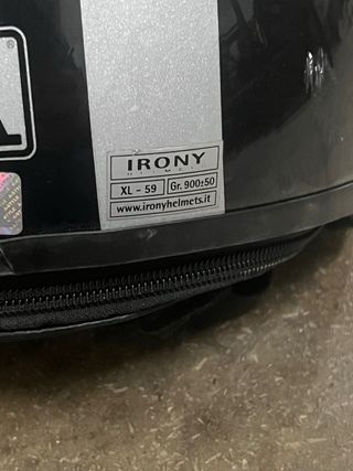 Casco Moto Scooter Negro y Plateado. Talla 59 xl
