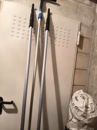 2 Palos de aluminio de 5 m y 20 palos de 2 m