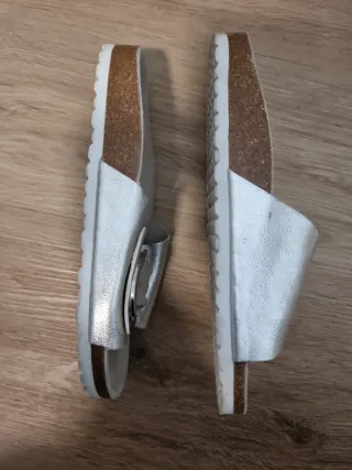 Sandalias Unit cuero 100% Talla 36 Color Plata