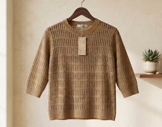 Jersey manga 3/4 marrón Talla M/L