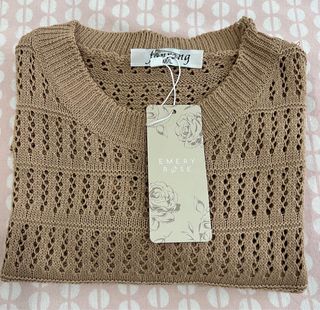 Jersey manga 3/4 marrón Talla M/L