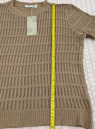Jersey manga 3/4 marrón Talla M/L