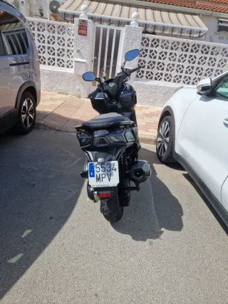 Moto 125cc Maxi Scooter Negra/Verde