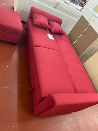 Sofá Cama Rojo con Arcones