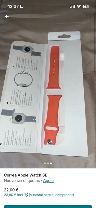 Correa Apple Watch SE Naranja