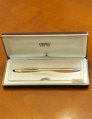 Porta minas CROSS chapado oro 0.5mm en estuche