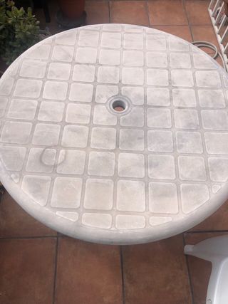 Mesa redonda terraza plegable