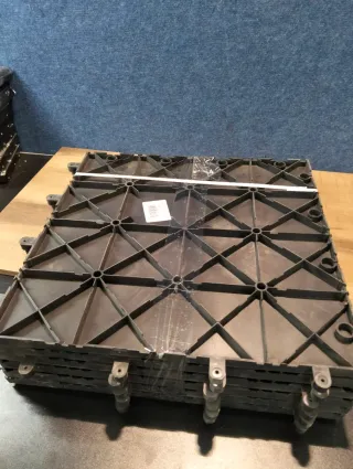 Set 6 Losetas suelo 40x40 PP negro Nortene