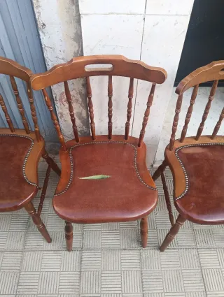 8 Sillas Windsor Madera Marrón