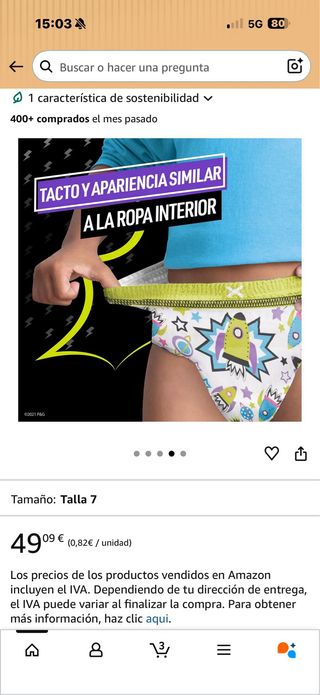 60 Pañales Ninjamas Talla 4-7 años