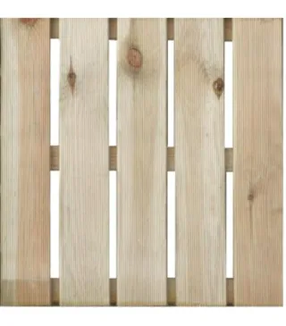 Set 6 Losetas madera 50x50 cm pino Tane