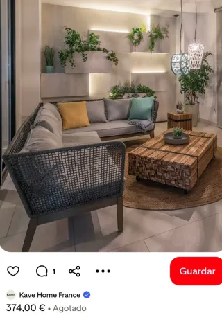 Mesa de centro madera y metal