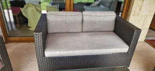 Conjunto Jardín Rafia Beige/Marrón