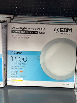 Downlight LED Empotrable 20W 1500 Lúmenes
