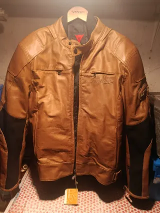Chaqueta Dainese Marrón Cuero Moto