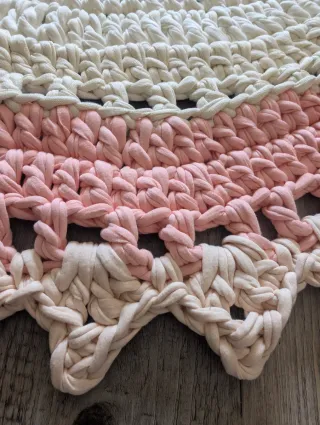 Alfombra en colores pasteles 100 cm de diámetro