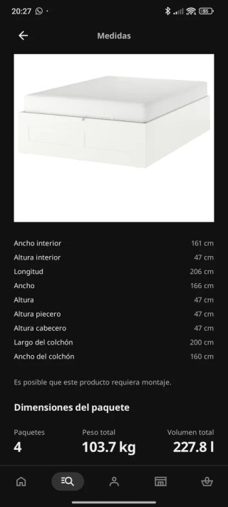 Canapé Brimnes 160x200 Ikea Blanco