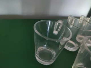 Set 5 tazzine caffè vetro trasparenti
