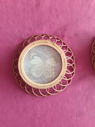 3 Posavasos Antiguos Mariposas