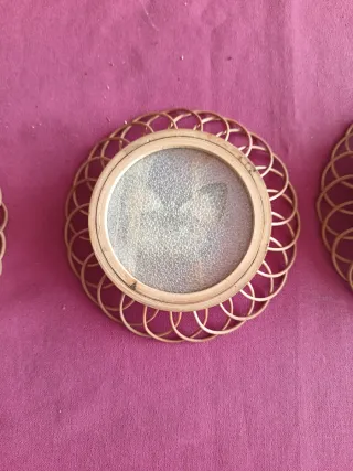 3 Posavasos Antiguos Mariposas