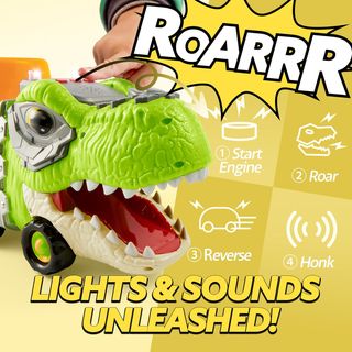 JOYIN Mini Camión Transportador de Dinosaurios con