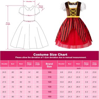 ReliBeauty Disfraz de pirata para niñas de bucaner