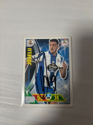 Lote 3 Cromos firmados a mano por Joselu.