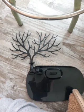 Expositor Joyas Árbol Ciervo Negro