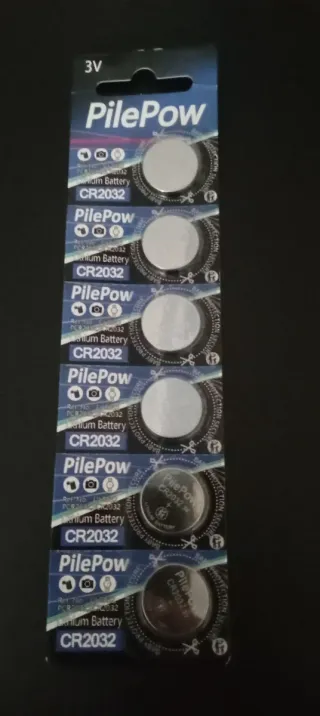 6 Pile bottone CR2032 PilePow 3V per PC, telecomandi