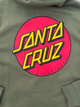 Sudadera Santa Cruz cremallera verde Talla S
