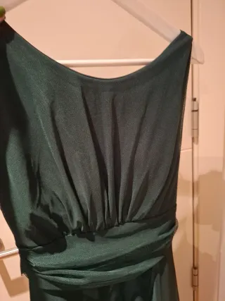 Vestido largo verde brillante