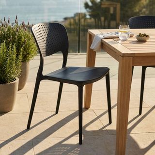 Sedia Moderna Policarbonato Antracite da Esterno