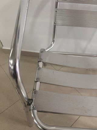 Silla metálica apilable terraza