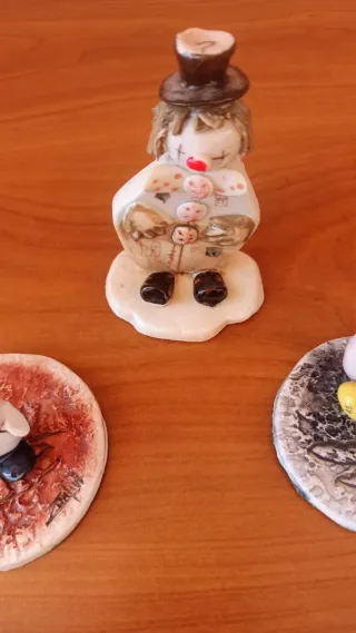 3 statuette Lino Zampiva fatte a mano