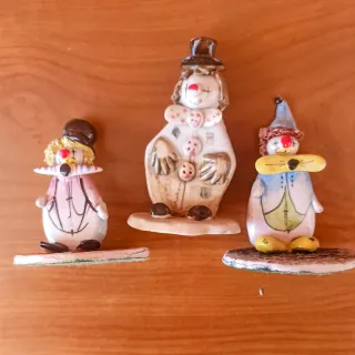 3 statuette Lino Zampiva fatte a mano