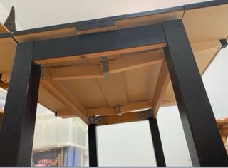 Mesa extensible madera oscura