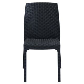 Sedia Classica da Esterno Simil Rattan Antracite