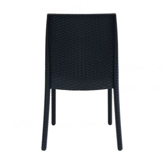 Sedia Classica da Esterno Simil Rattan Antracite