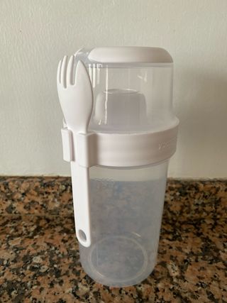 Vaso Yogurt 2 Compartimentos Cuchara