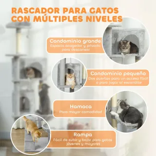 Árbol Rascador Gatos 180cm