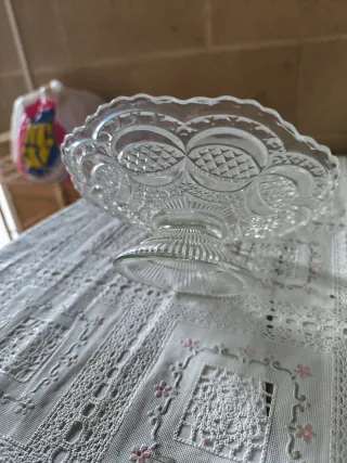 Frutero/Centro de mesa vintage cristal
