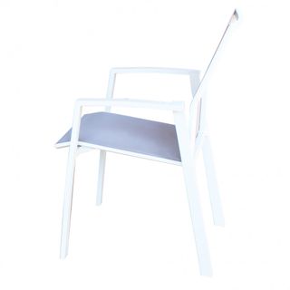 Sedia Moderna con Braccioli Alluminio e Textilene