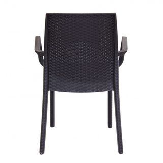 Sedia in Simil Rattan da Esterno con Braccioli