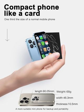 YOHOPE Mini Smartphone 3 Dual SIM 2+16GB Blu