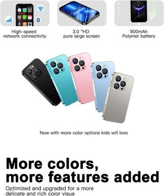 YOHOPE Mini Smartphone 3 Dual SIM 2+16GB Blu