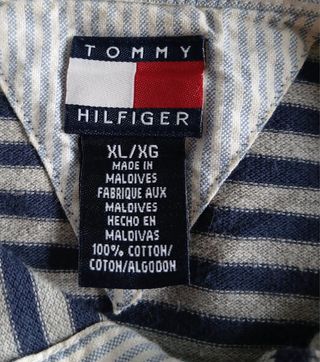 Polo Tommy Hilfiger a righe grigio/blu XL